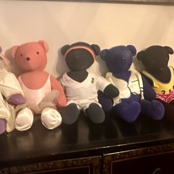 Vintage North American Bear Co. 1979 Bear Mitzvah Stuffed Blue Bear - Picture 4 of 4